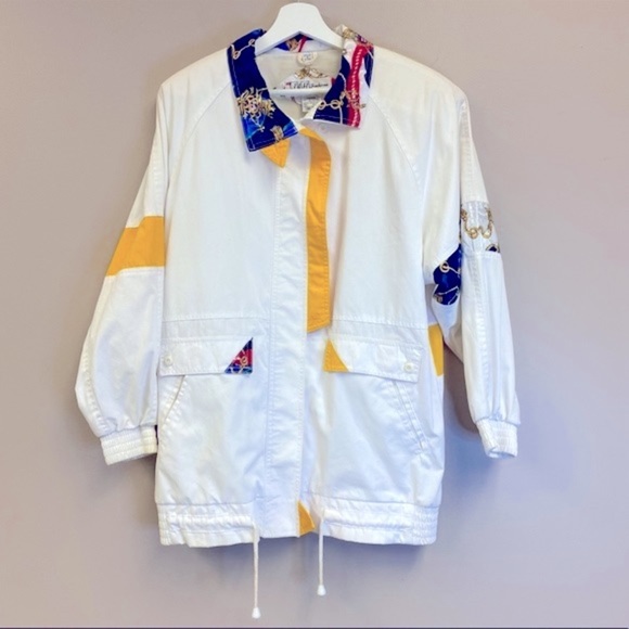 VTG Gorgeous Sm Med RARE jacket Windbreaker Coat nautical 80s 90s retro vintage - Picture 6 of 13